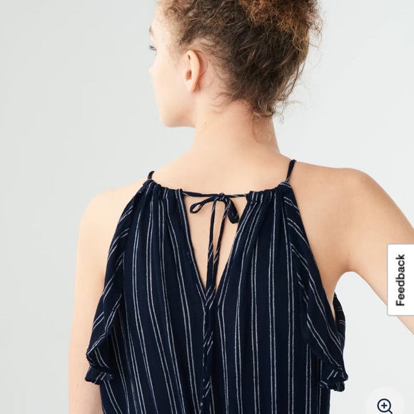 Aeropostale Navy and White Striped Jumpsuit - Picture 4 of 8